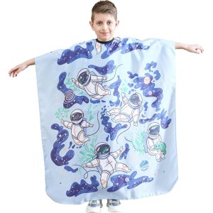 Capa de peluquería para niños, 51 x 36 pulgadas, capa profesional de corte de pelo con correa ajustable para el cuello, capa de corte de pelo unisex Capa de peluquería para niños, 51 x 36 pulgadas, capa profesional de corte de pelo con correa ajustable para el cuello, capa de corte de pelo unisex