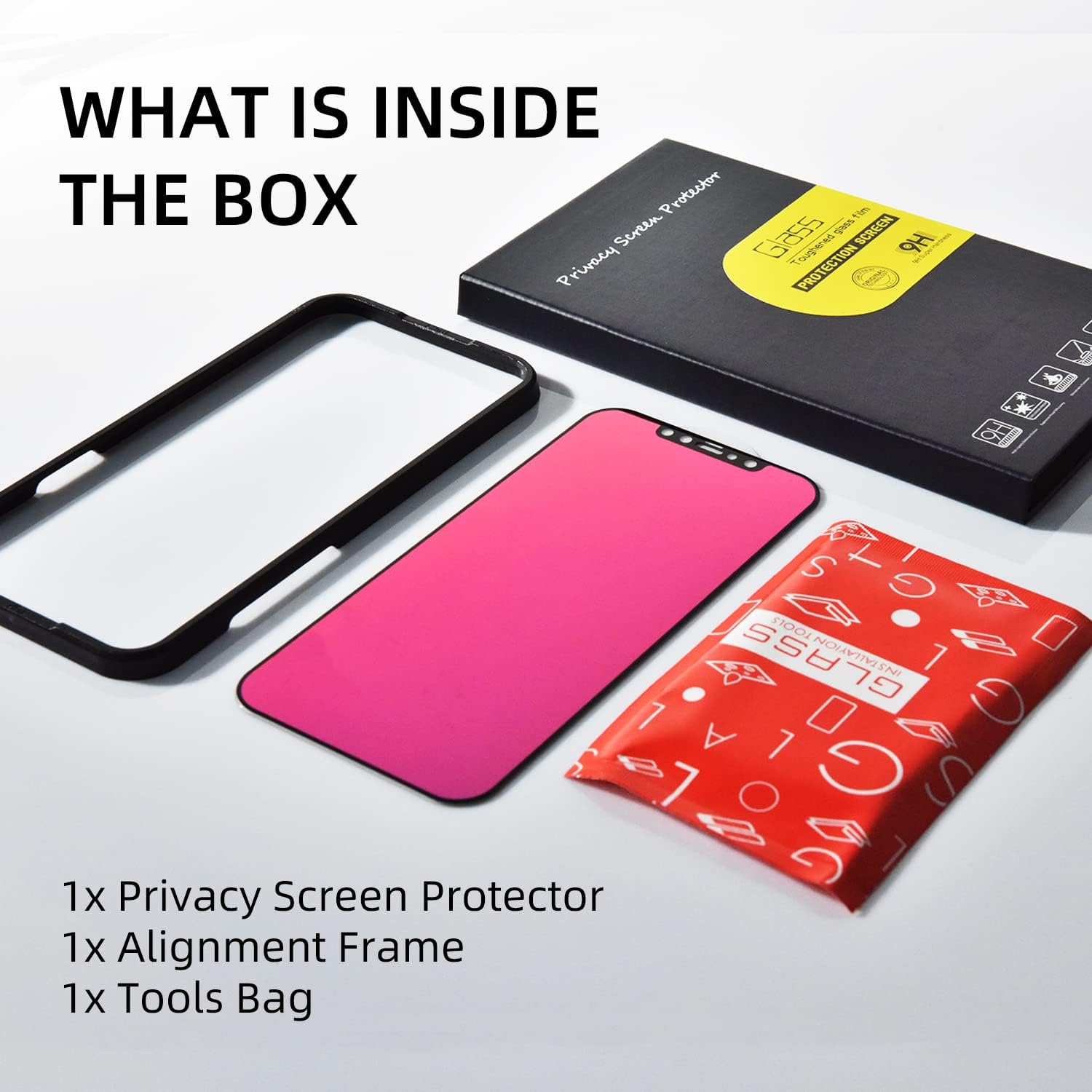EGKimBa Protector de pantalla de privacidad compatible con iPhone 11 PROiPhone XSiPhone X solamente, 5.8 pulgadas, degradado, colorido, galvanizado,