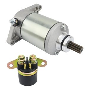 Motor de arranque con relé para Suzuki QuadRunner 250 1987-2002, KingQuad 250 1996-1997, KingQuad 300 1991-2002, para Arctic Cat 250 2X4 1999-2005, Motor de arranque con relé para Suzuki QuadRunner 250 1987-2002, KingQuad 250 1996-1997, KingQuad 300 1991-2002, para Arctic Cat 250 2X4 1999-2005,