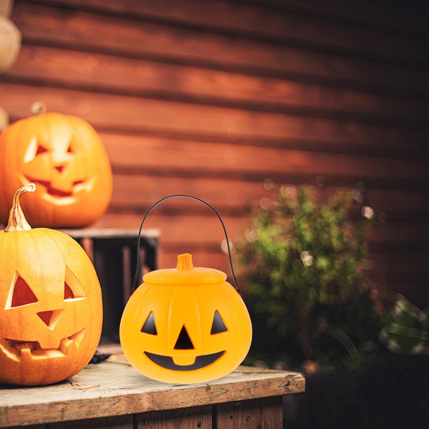 Operitacx Mini cubos de calabaza de plástico calabazas para caramelos, bolsas de caramelos, bolsas de dulces de calabaza, bolsa de dulce o truco de