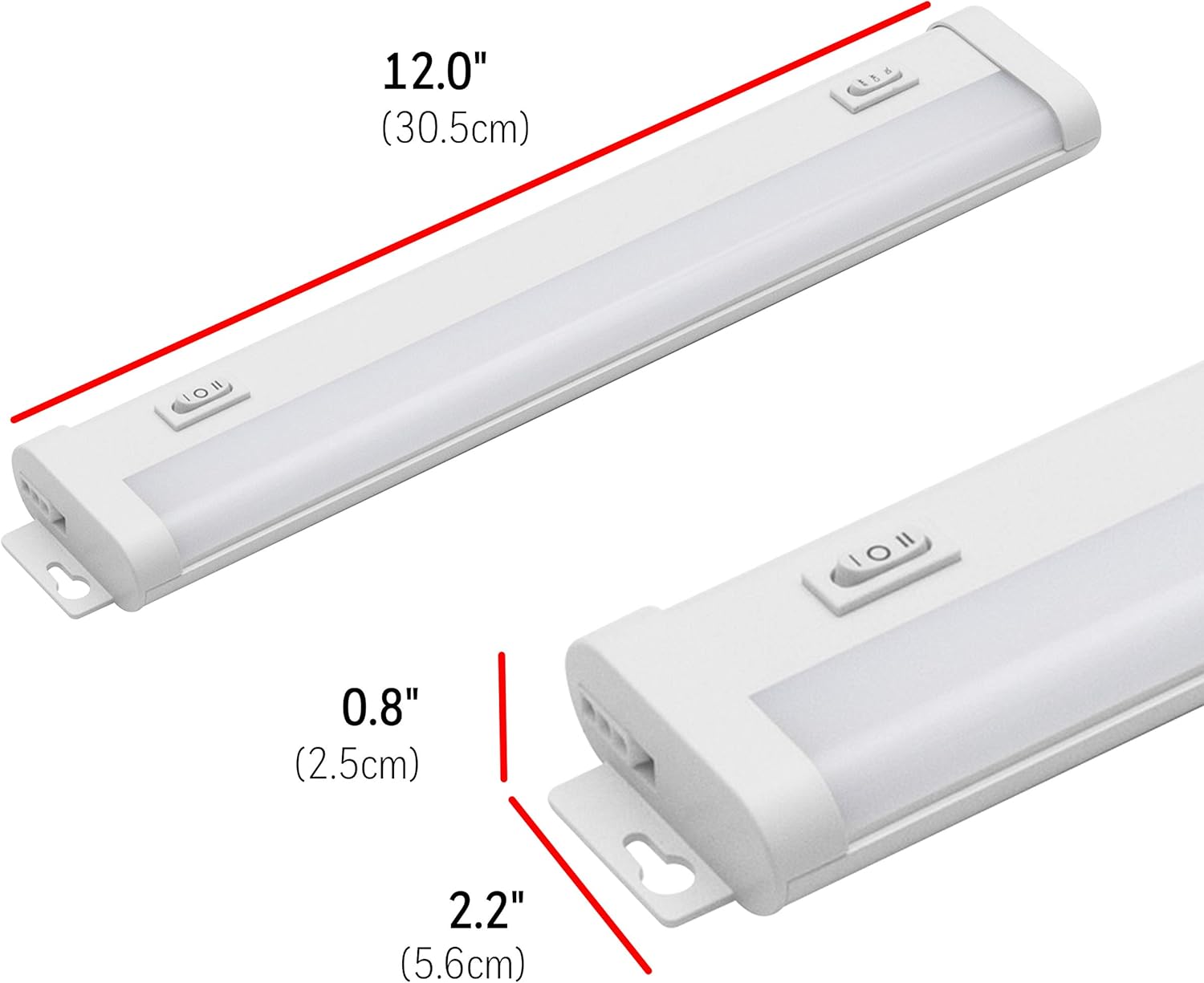 UltraPro Luces enchufables para debajo del gabinete de 12 pulgadas, 3 ajustes de color, blanco cálido de 2700 K, blanco frío 4000 K, luz diurna de