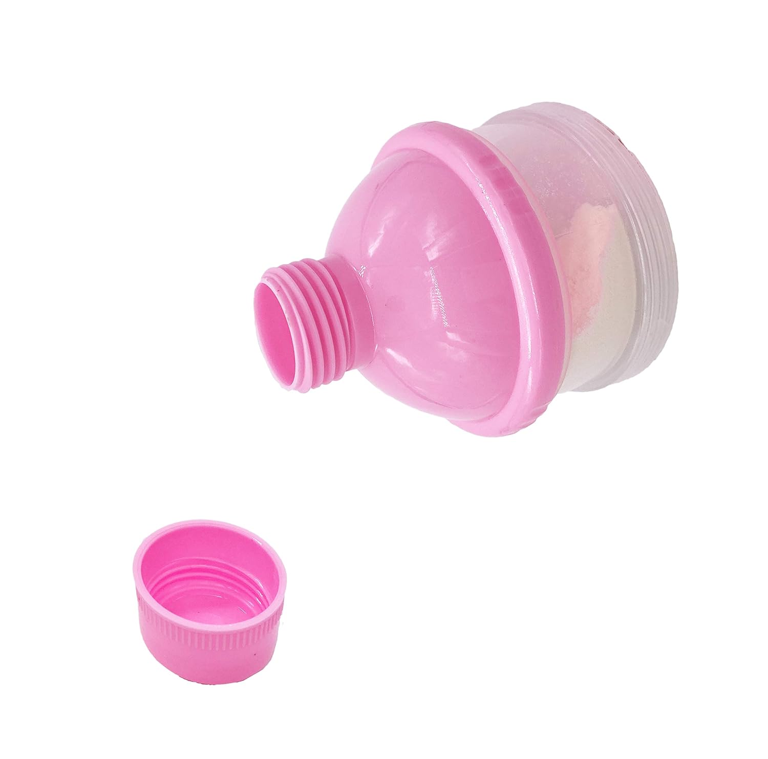 Dispensador de fórmula de leche en polvo antiderrames, recipiente de almacenamiento, rosa (2 piezas)