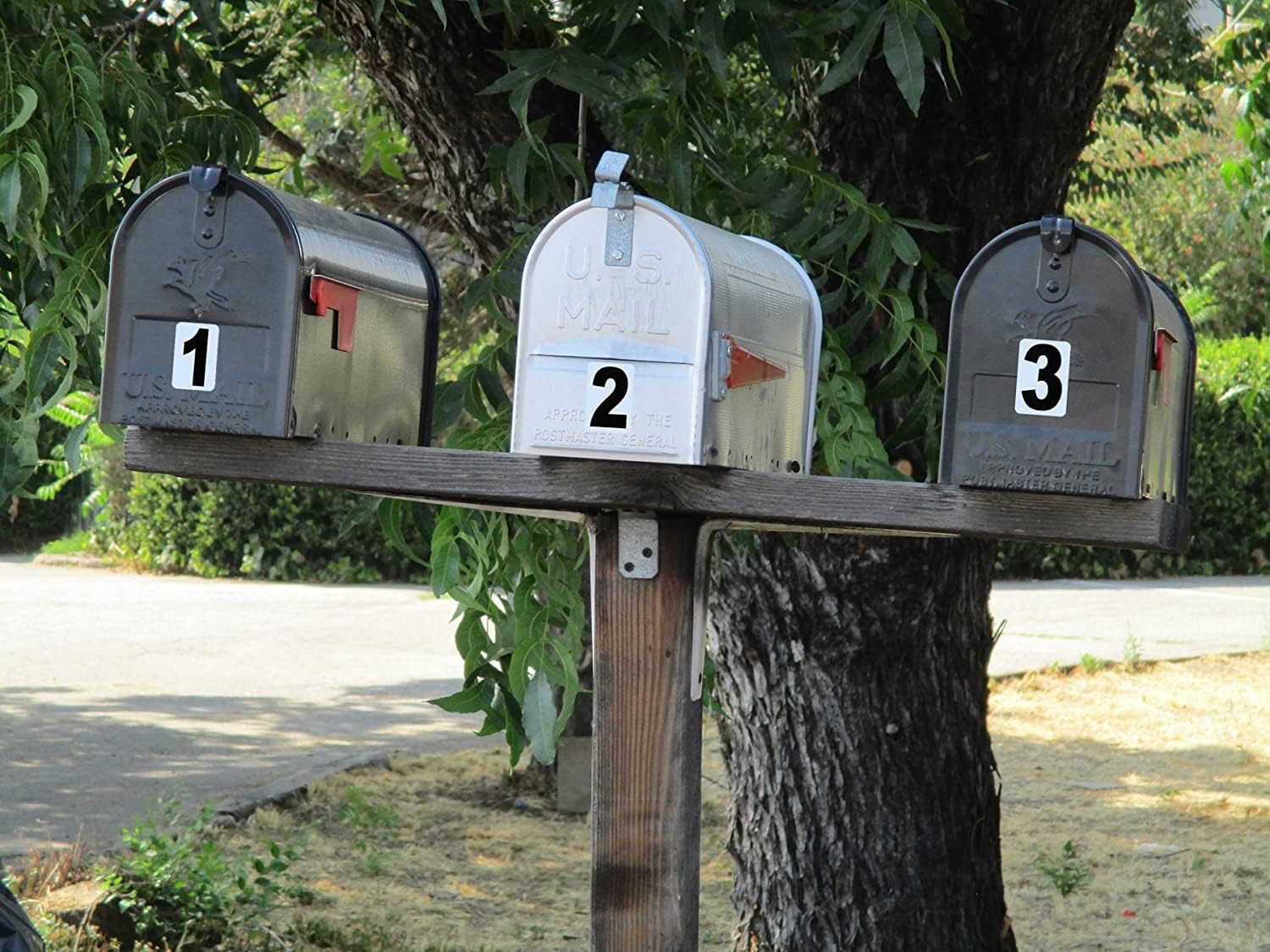 Curb N Sign – Adhesivo de números para buzón, calcomanías de vinilo prémium para el hogar, números reflectantes de casa para buzón, puerta