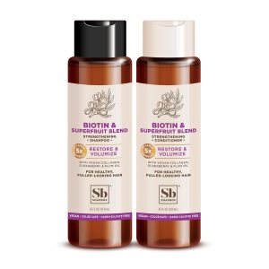 Soapbox Biotin & Superfruit – Juego de champú y acondicionador con colágeno vegano, aloe y manteca de karité, paquete de 2 sin sulfato, sin Soapbox Biotin & Superfruit – Juego de champú y acondicionador con colágeno vegano, aloe y manteca de karité, paquete de 2 sin sulfato, sin