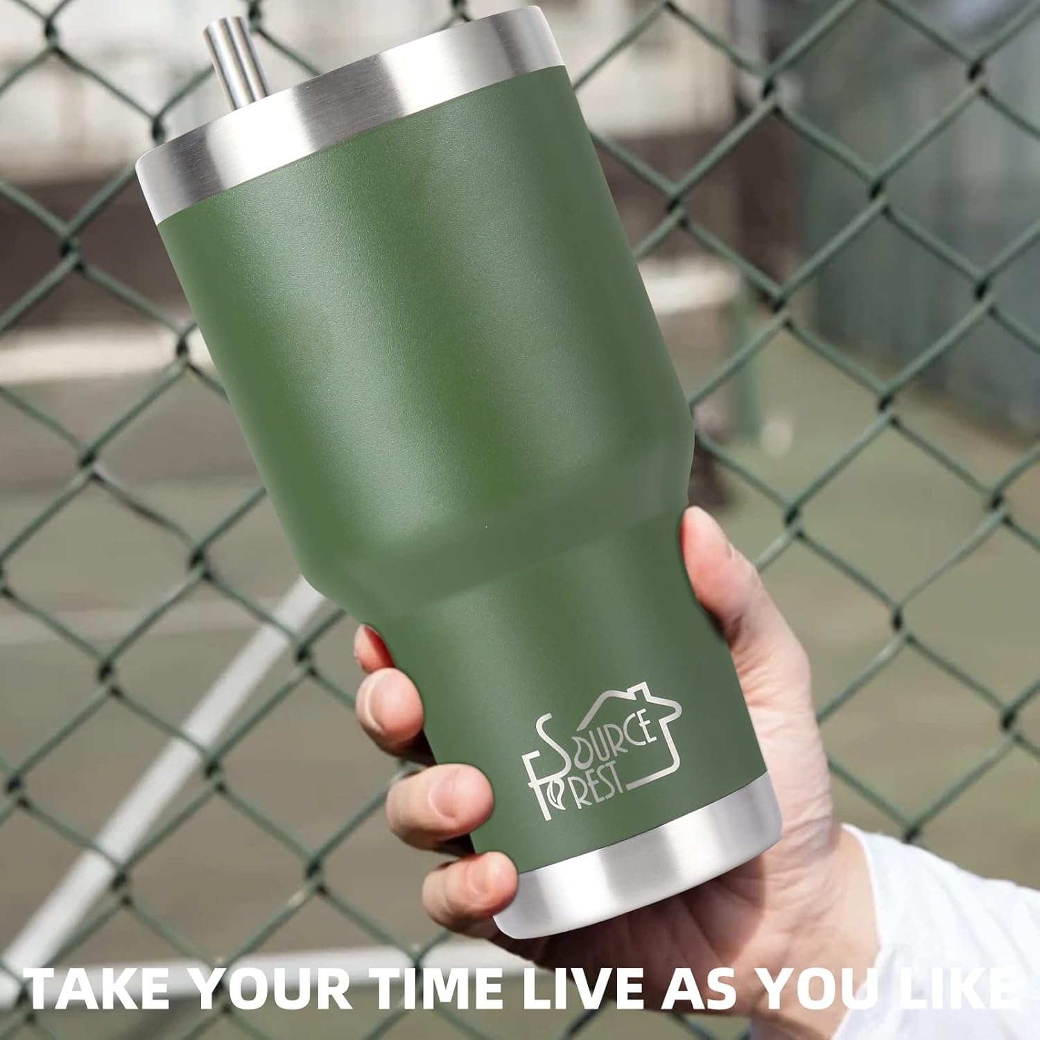 Vaso aislado de 30 oz con tapa y pajita, juego de 7 piezas, vaso de acero inoxidable con asa, taza de café de viaje aislada, vaso de café con 2