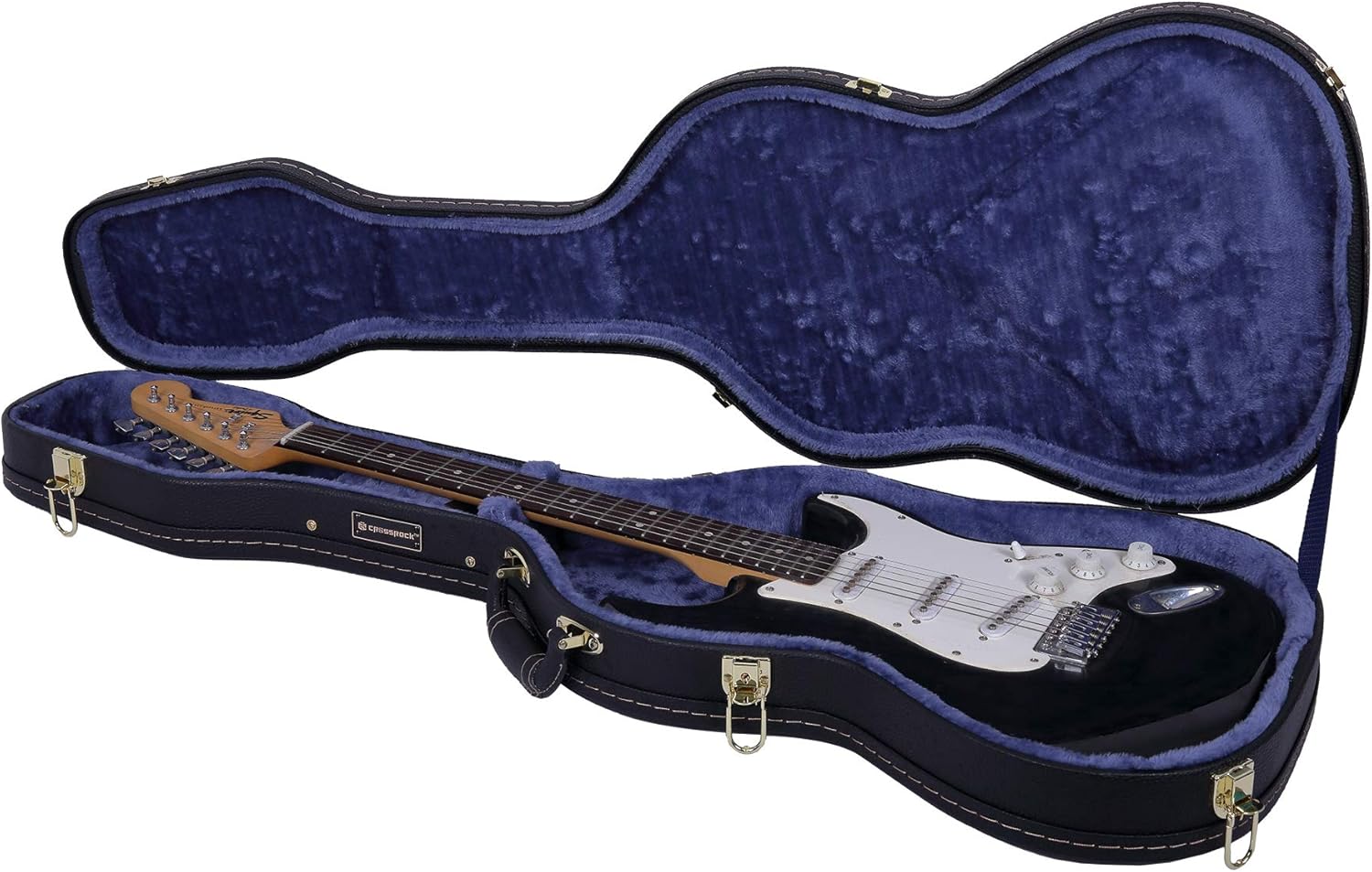 Crossrock Funda eléctrica para guitarras estilo Telecaster y Stratocaster en negro (CRW600STBK)