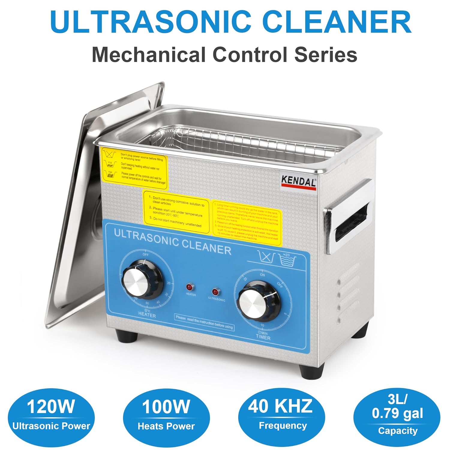 Kendal Grado comercial 220 vatios 3 litros limpiador ultrasónico HB-23MHT