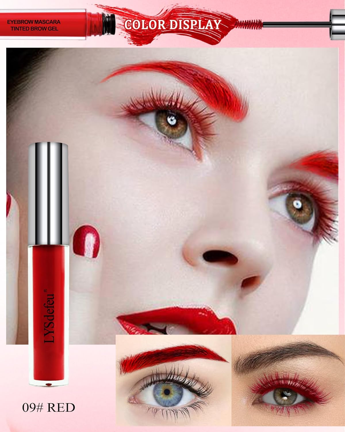 Gel de rímel tintado para cejas, 1 unidad, resistente al agua, a prueba de manchas, pegamento líquido de color para cejas, relleno de cejas tintado,