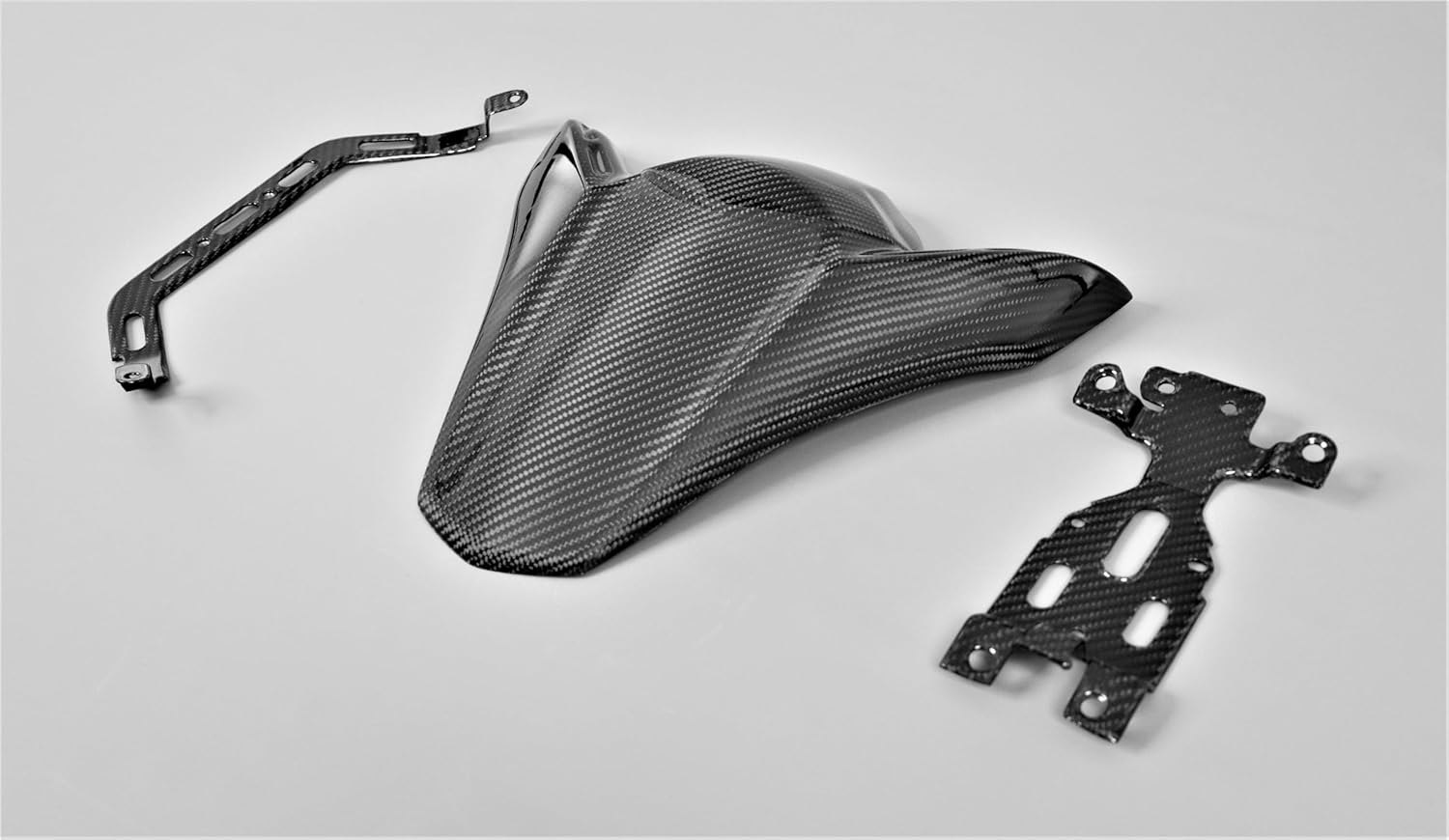 Funda de asiento de fibra de carbono con soportes para Kawasaki Z900 2017-2023