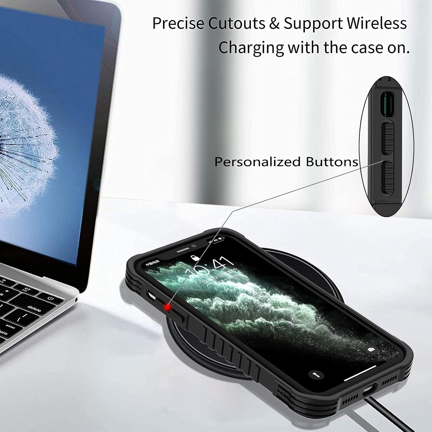 Funda compatible con iPhone 1212 Pro para niños y niñas, diseño de girasol y vaca con protección antideslizante a prueba de golpes, protección