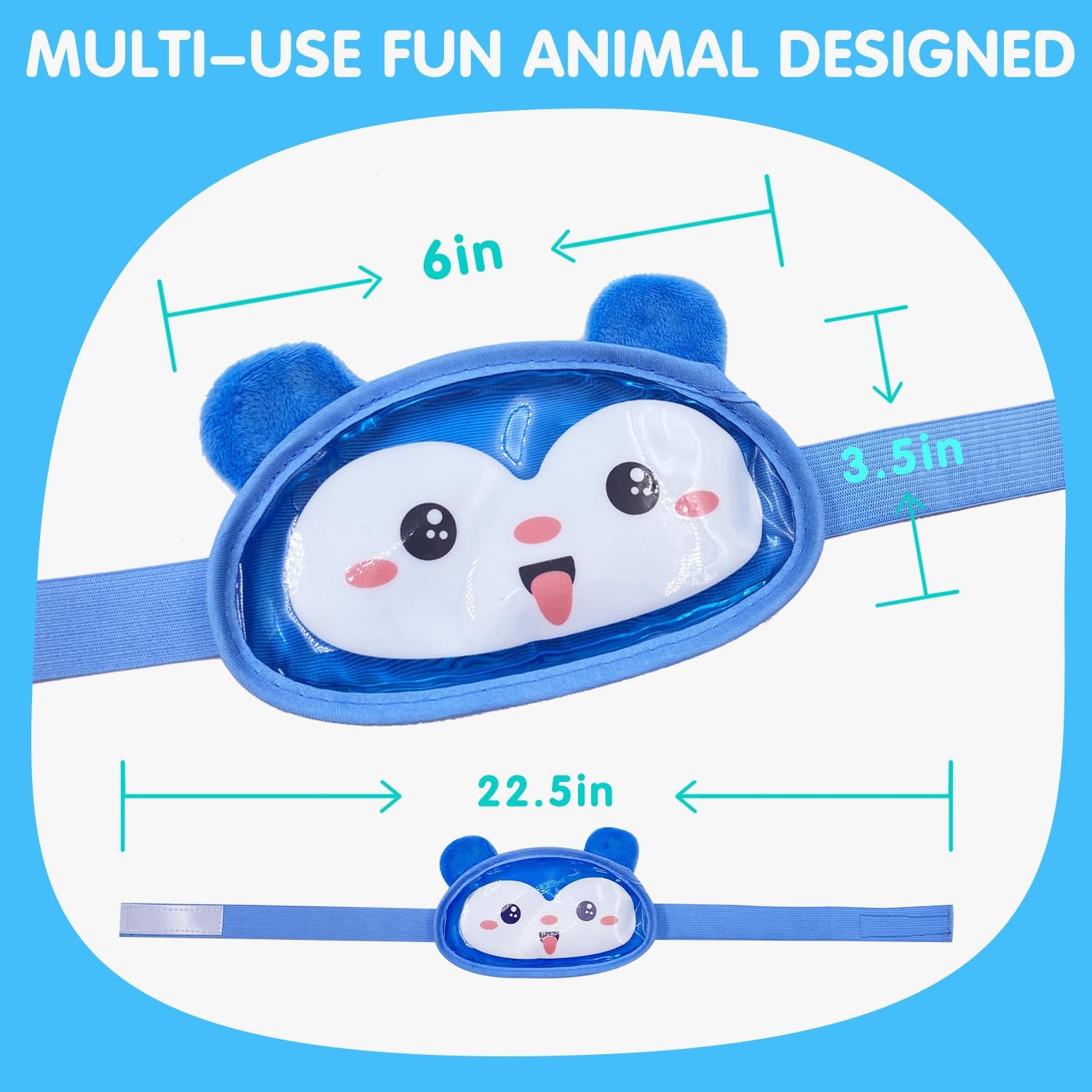 Boo Boo – Paquete de hielo reutilizable para niños, reducción de fiebre auxiliar, paquete de frío caliente para lesiones de niños, muelas del
