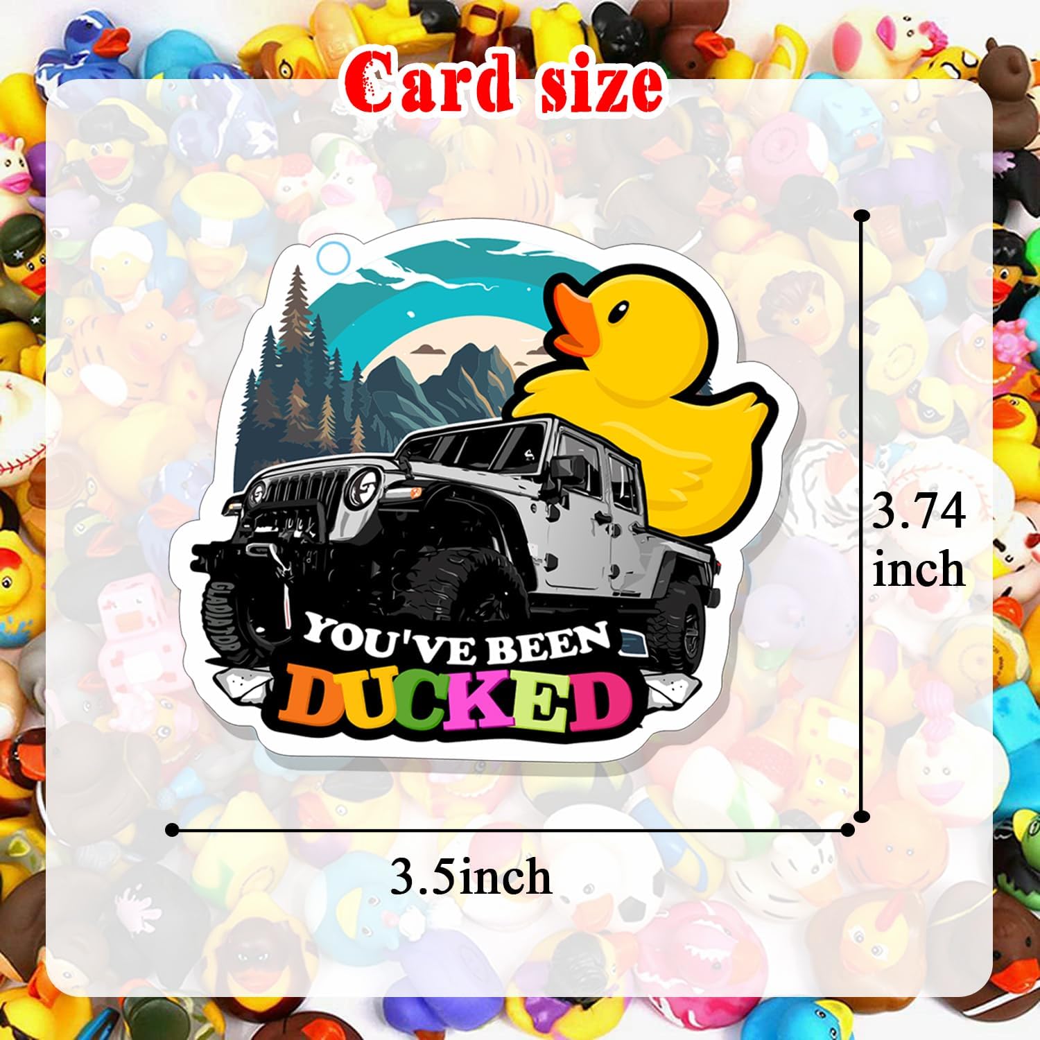 FELYC Tarjeta de pato de pato, tarjeta de juego con texto en inglés You ‘ve Been Ducking (You ‘ve Been Ducked, tarjeta de juego de patitos de pato