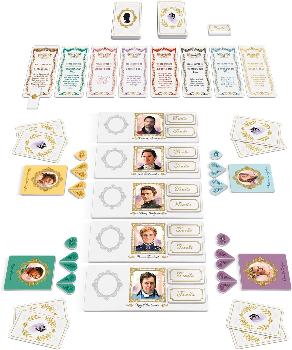 Bridgerton The High Society – Juego de estrategia basado en la serie de televisión The Hit Netflix, divertido juego para adultos de 16 años, 3 a 6