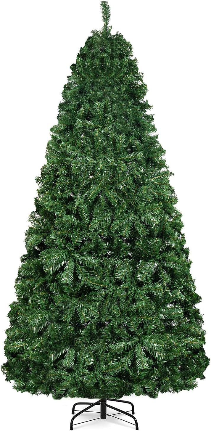 7d24hcare Árbol de Navidad artificial de abeto de alta calidad de 7.5 pies, árbol de Navidad decorado con soportes de metal para decoración navideña