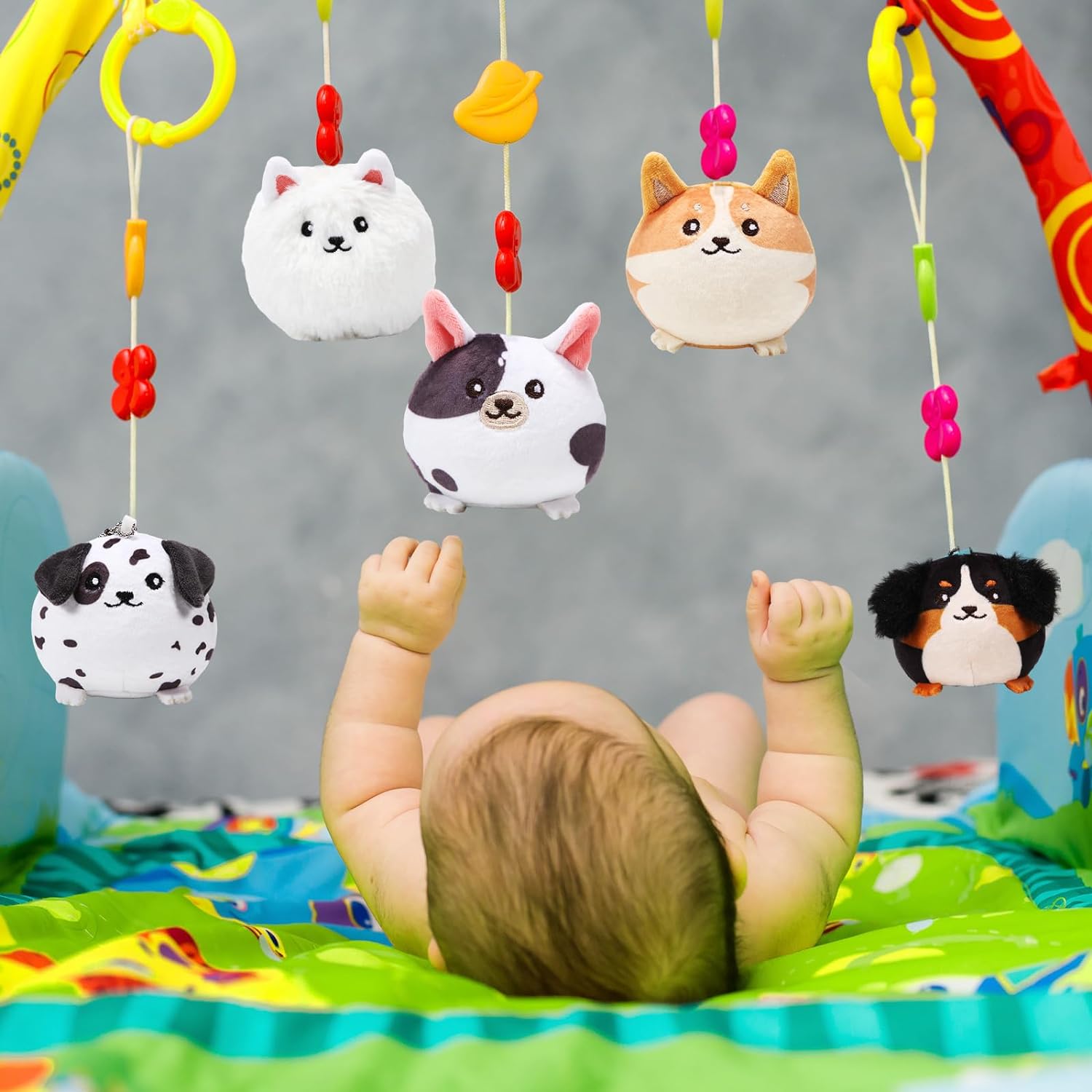 Libima 9 mini llaveros de peluche de 3.15 pulgadas, adornos pequeños de felpa a granel para niños, regalos de fiesta de cumpleaños, regalos de árbol