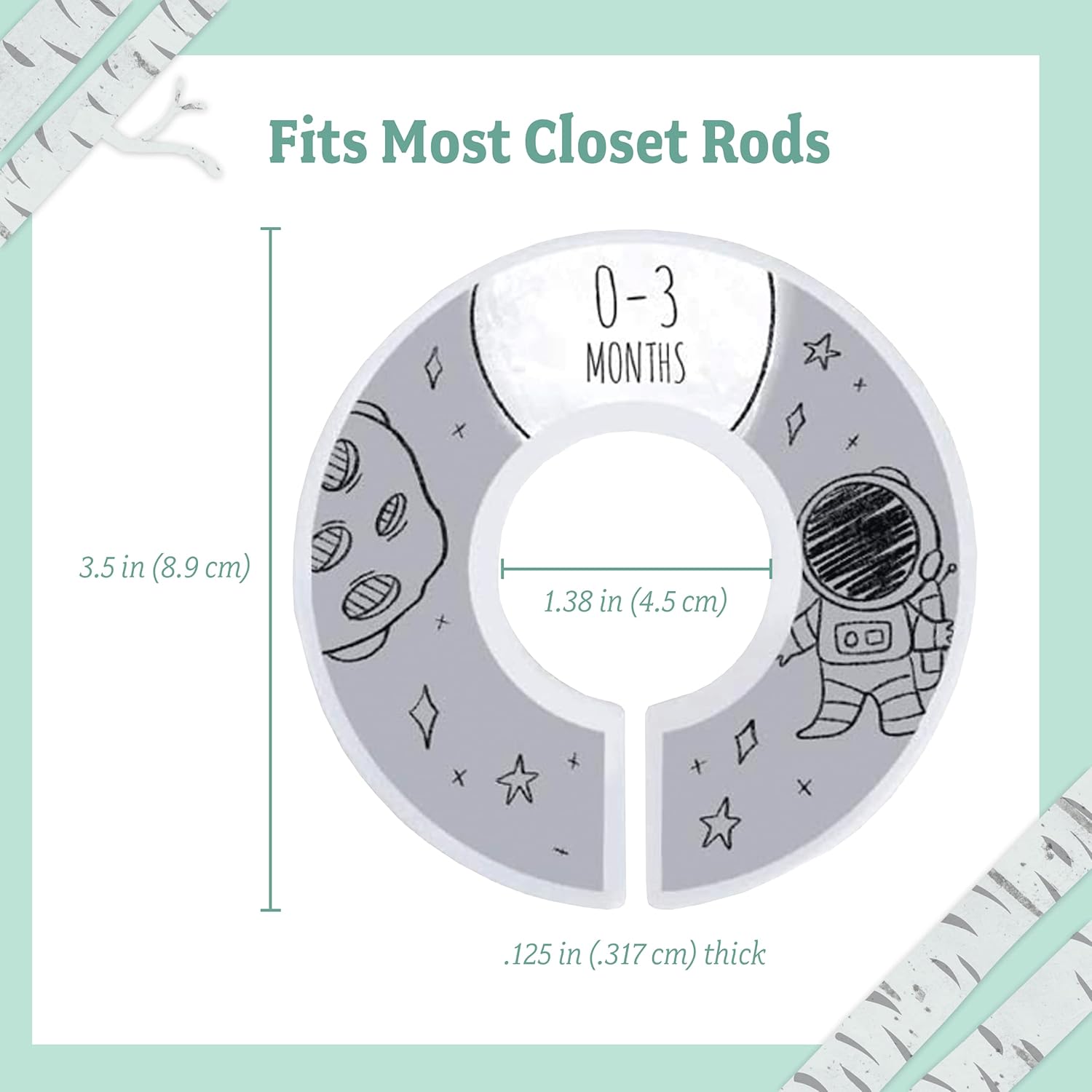 Baby Nest Designs 20 ganchos para bebé para armario con 7 divisores de armario de bebé para guardería, perchas de terciopelo para ropa de bebé,