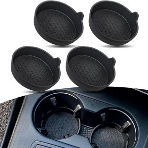 Crynod 4 PCS Car Water Coaster, 2.99″ x 0.98″ TPE Environmentally Friendly Removable Anti-Slip Pattern Cup Holder, Elevated Edge Anti-Spill Crynod 4 PCS Car Water Coaster, 2.99″ x 0.98″ TPE Environmentally Friendly Removable Anti-Slip Pattern Cup Holder, Elevated Edge Anti-Spill