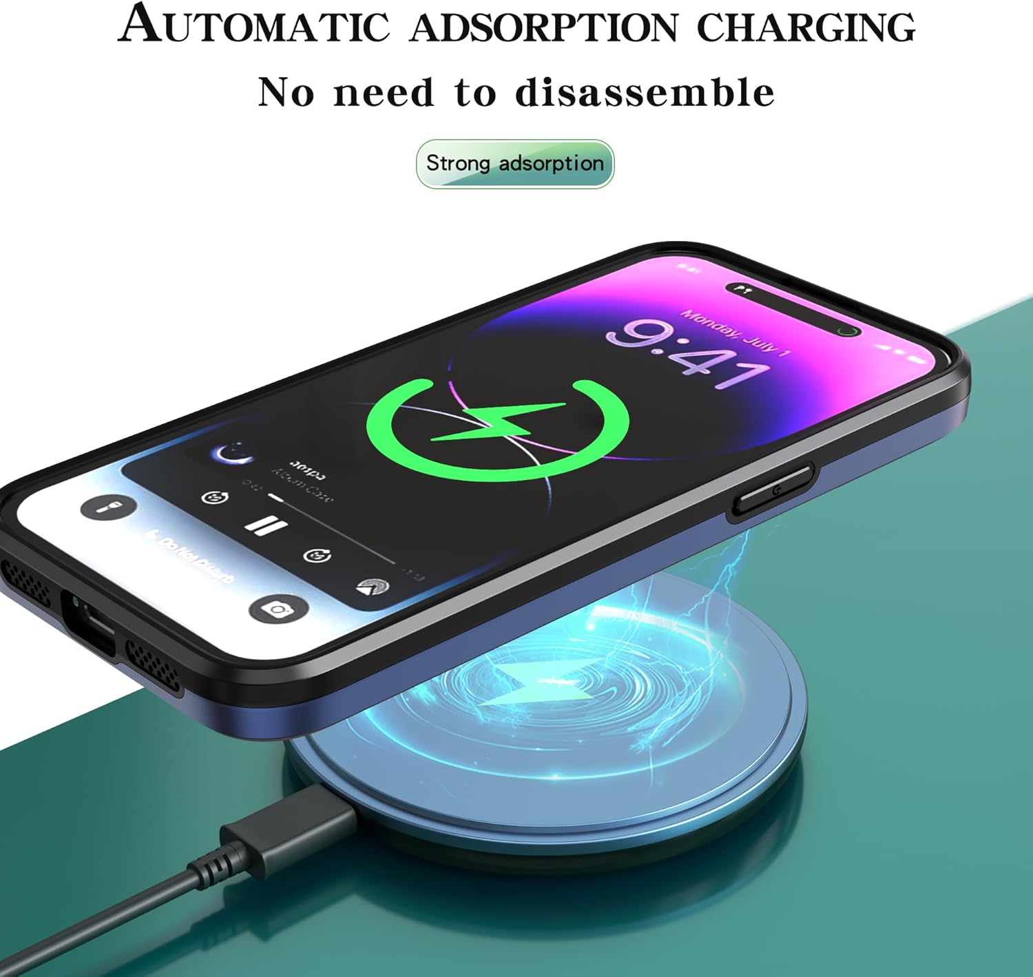 Asuwish Funda de teléfono para iPhone 15 Pro Max de 6.7 pulgadas con protector de pantalla de vidrio templado Magsafe y soporte delgado accesorios