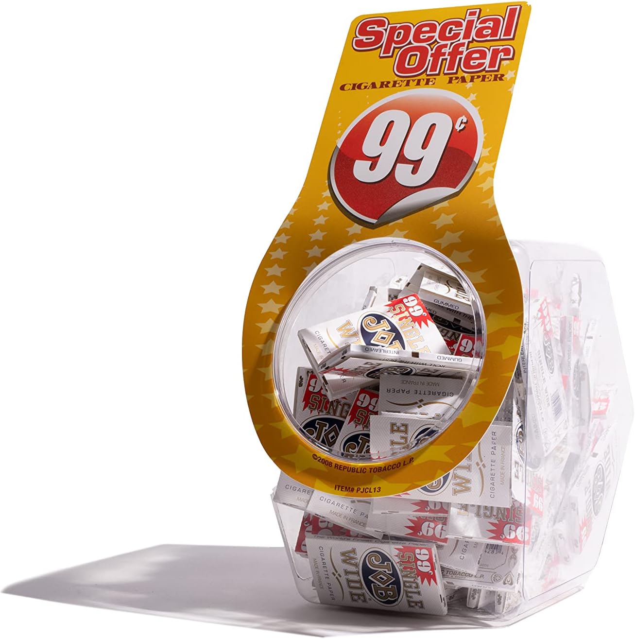 JOB Cuenco blanco de 99  a un precio de 99 centavos, papel de liar de tamaño único y ancho  100 folletos (32 papeles de liar por folleto) 100%