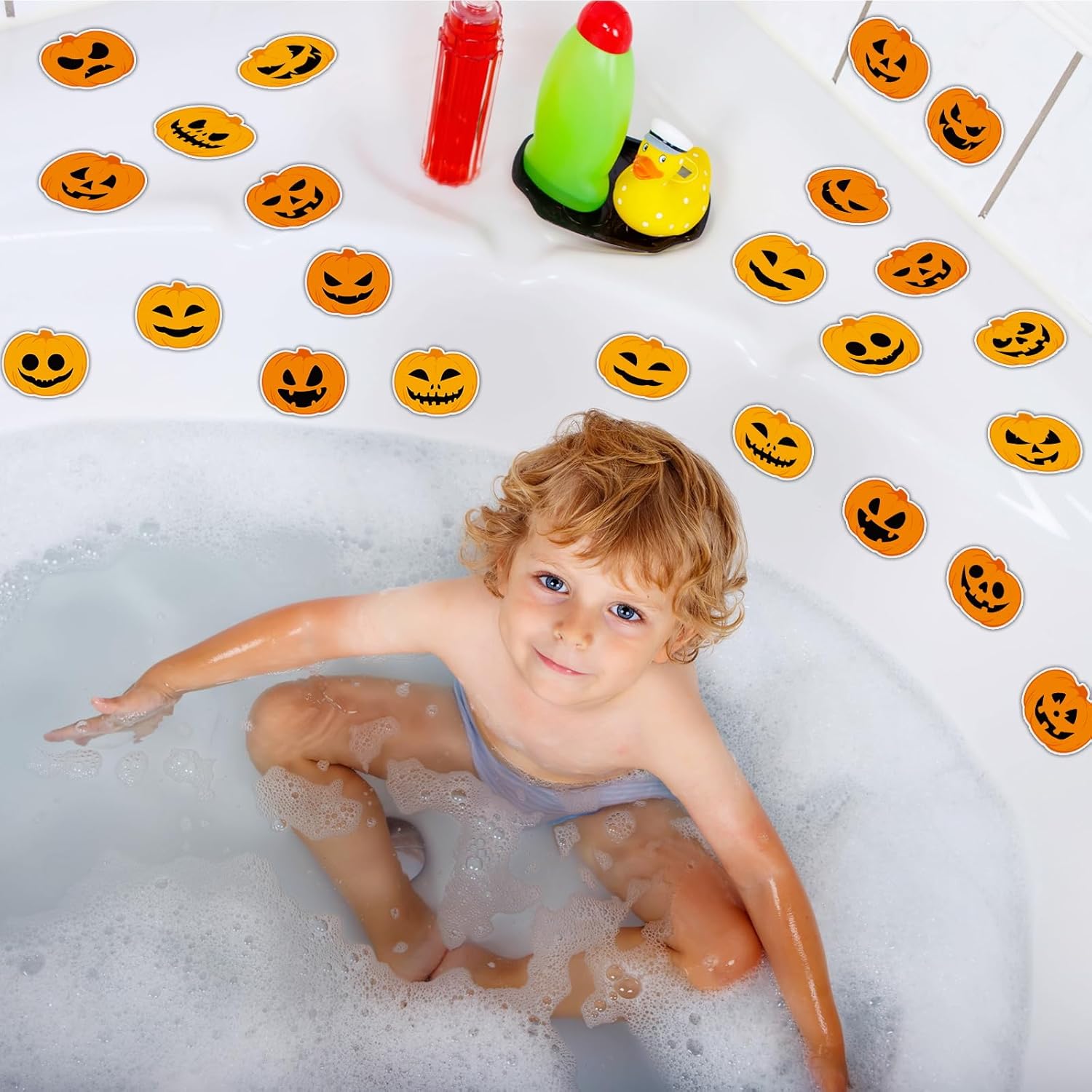 20 calcomanías de gel grueso de calabaza de Halloween para decoración de ventana de Halloween, calabaza de Halloween, calcomanías de gel para
