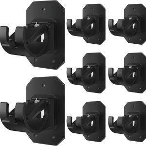 8 soportes de barra de cortina mejorados, sin taladrar, soportes de barra de cortina autoadhesivos, ganchos de barra de cortina ajustables sin 8 soportes de barra de cortina mejorados, sin taladrar, soportes de barra de cortina autoadhesivos, ganchos de barra de cortina ajustables sin