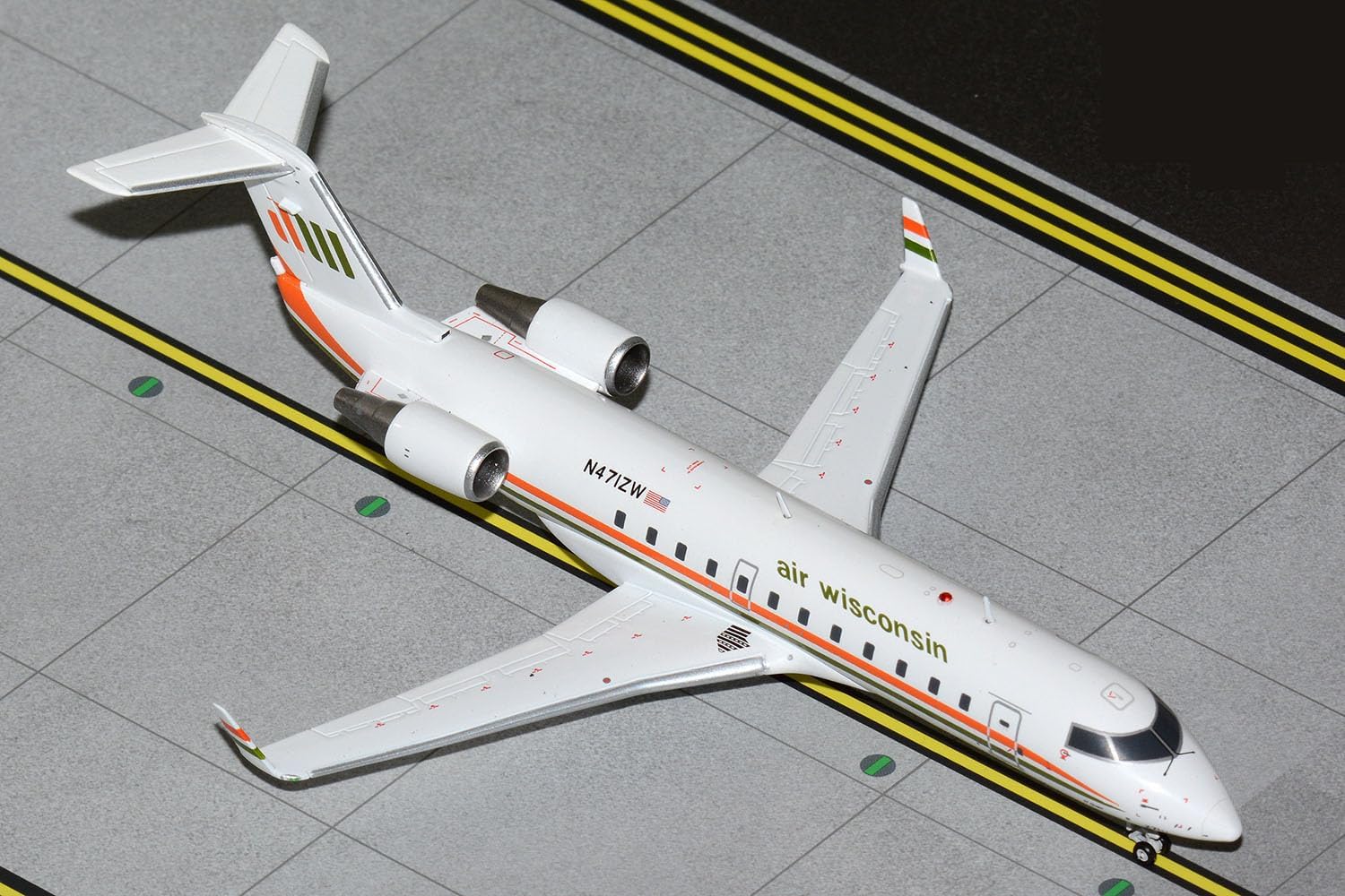 GeminiJets G2AWI1244 Air Wisconsin CRJ-200LR Retro Livery N471ZW Escala 1200