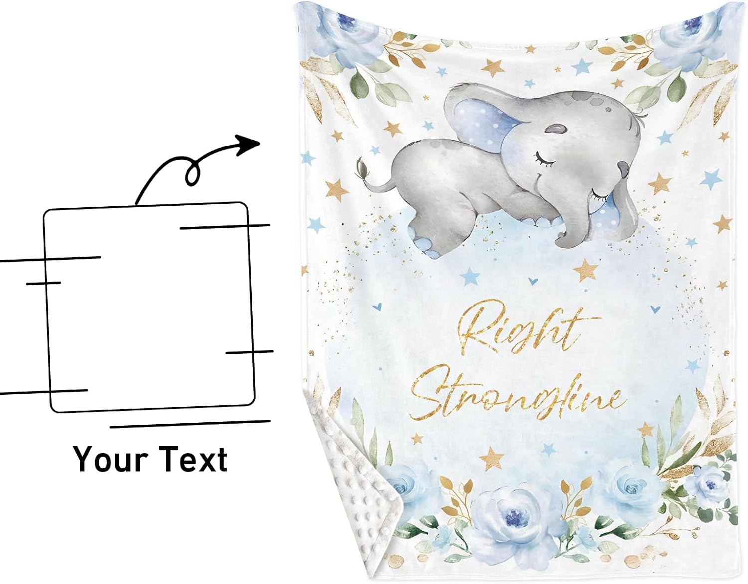 Juego de ropa de cama personalizado para cuna 5 piezas de regalo personalizado con diseño de elefante con nombre, juego de ropa de cama de guardería
