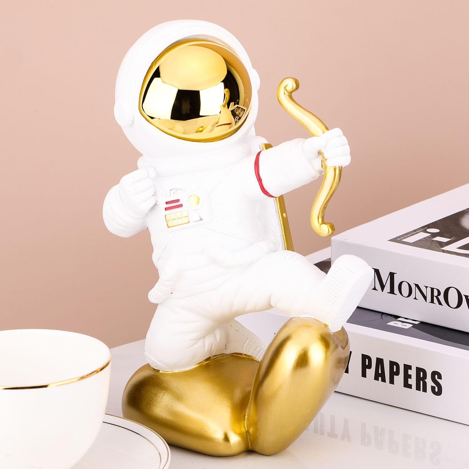 XMGZQ Decoración de astronauta, figuras y esculturas de astronauta de Cupido, figura de astronauta, decoración de dormitorio, decoración de