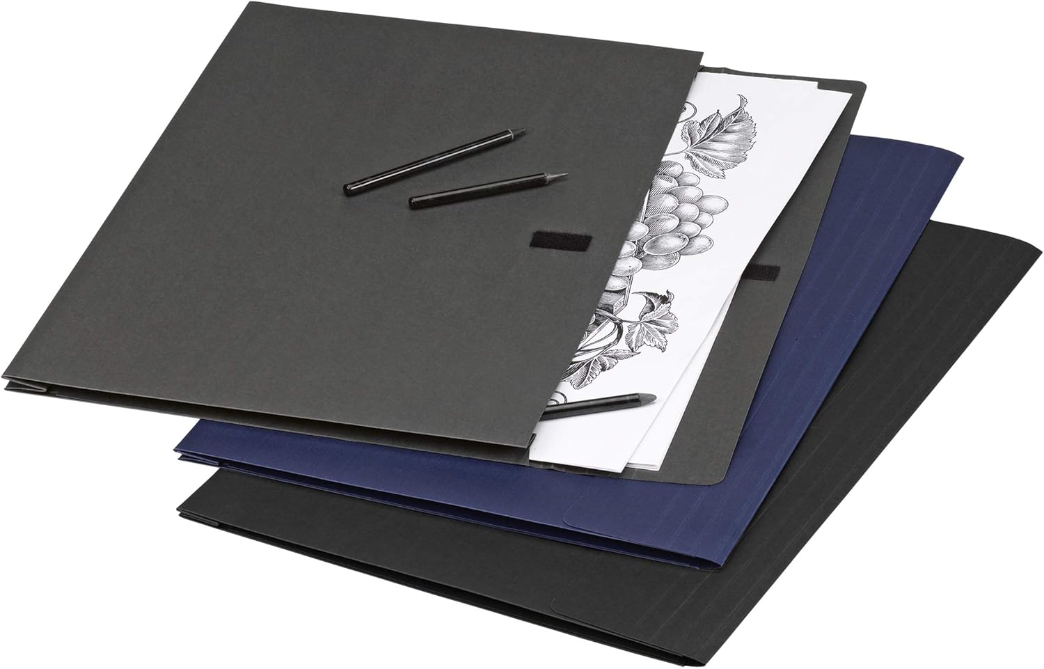 Smead Cartera de lino expandible, expansión de 2.0 in, cierre de velcro, tamaño tabloide, colores surtidos, 3 por paquete (71170))