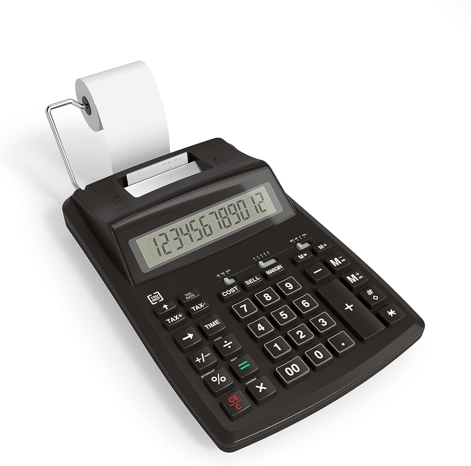 Tru Red Tr44780 Tr44780 Calculadora de impresión de escritorio de 12 dígitos, color negro