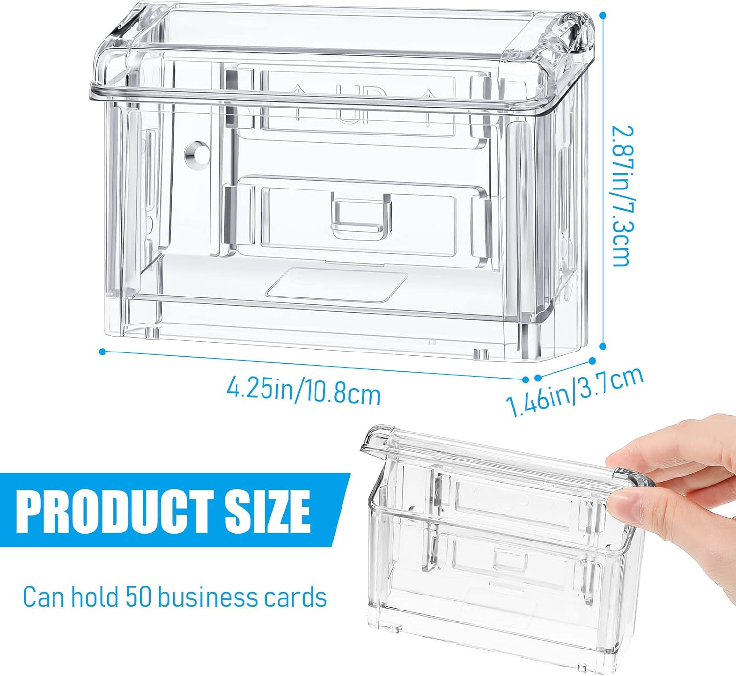Tarjetero de acrílico para exteriores, para pared, incluye tarjetero transparente para despegar y pegar para oficina, tiendas, camiones, pared al