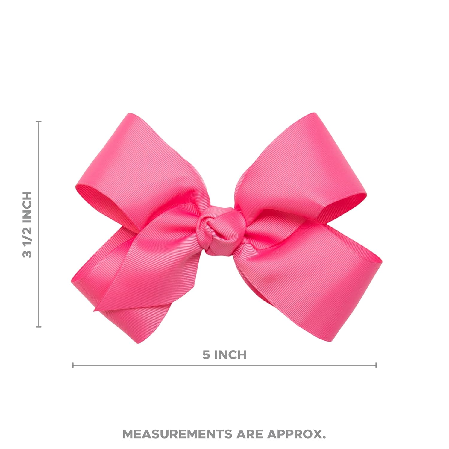 HAIRBOWS – Paquete de 2 lazos para el pelo de grogrén con nudo envolvente central en pinzas para el cabello, para todas las edades y tipos de