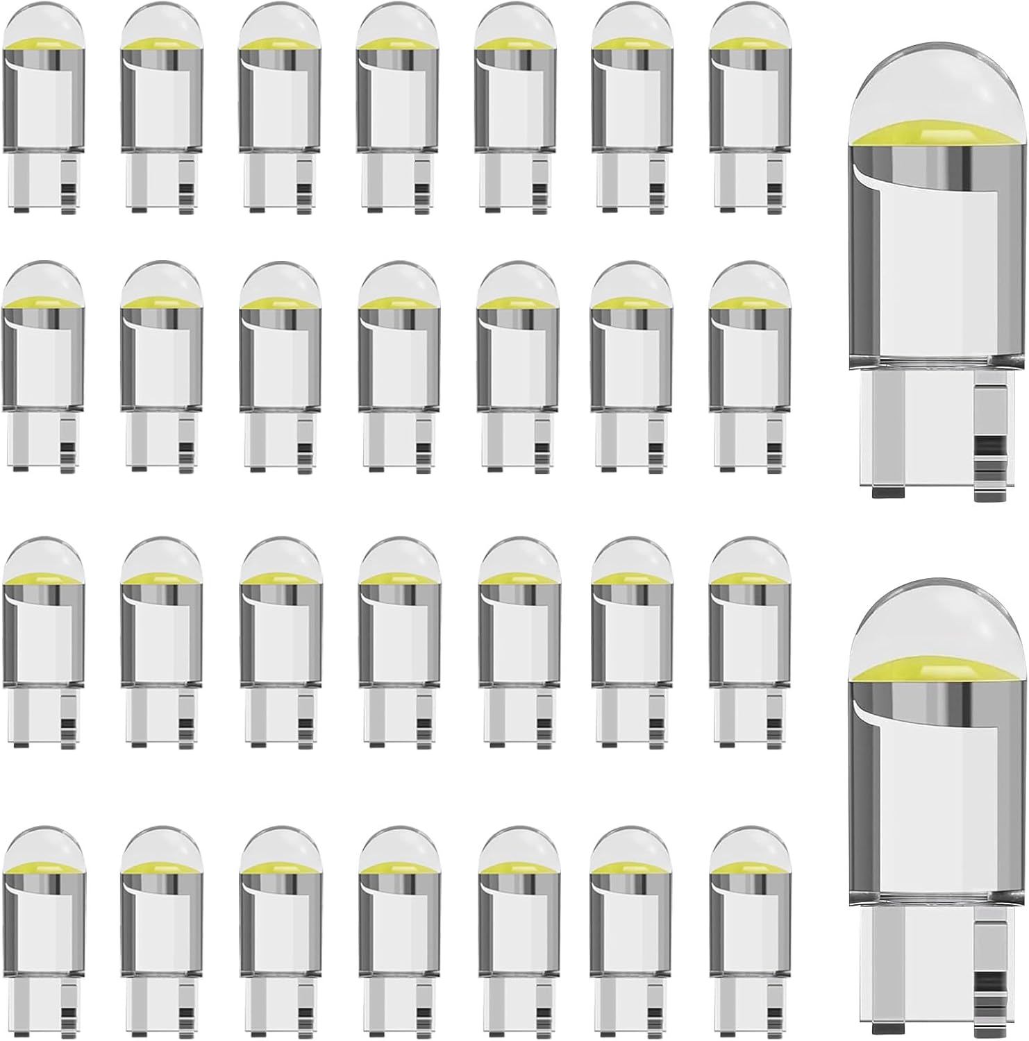 Ajxn 30 lámparas de lectura para automóvil, paneles de fibra de vidrio impermeables de 12 V 6800 K, lámparas de placa de matrícula de un solo punto,