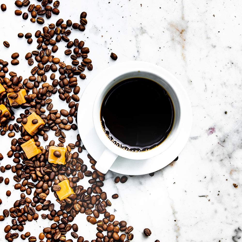 Barnie’s – Cápsulas de café cremoso con caramelo cremoso y suave, sin gluten ni grasa, café de tostado medio compatible con cafeteras Keurig, 100