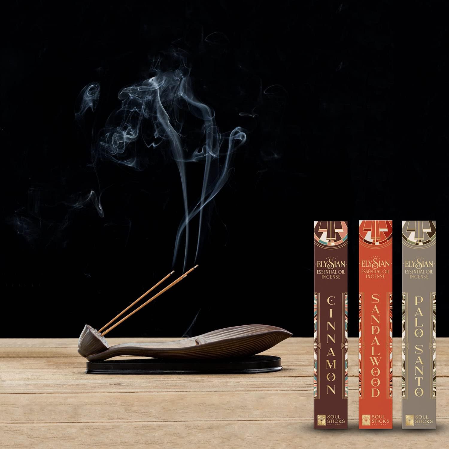 Soul Sticks Elysian – Juego variado de 3 unidades, 10 varillas por paquete, aceites esenciales naturales, juegos de incienso para aromaterapia