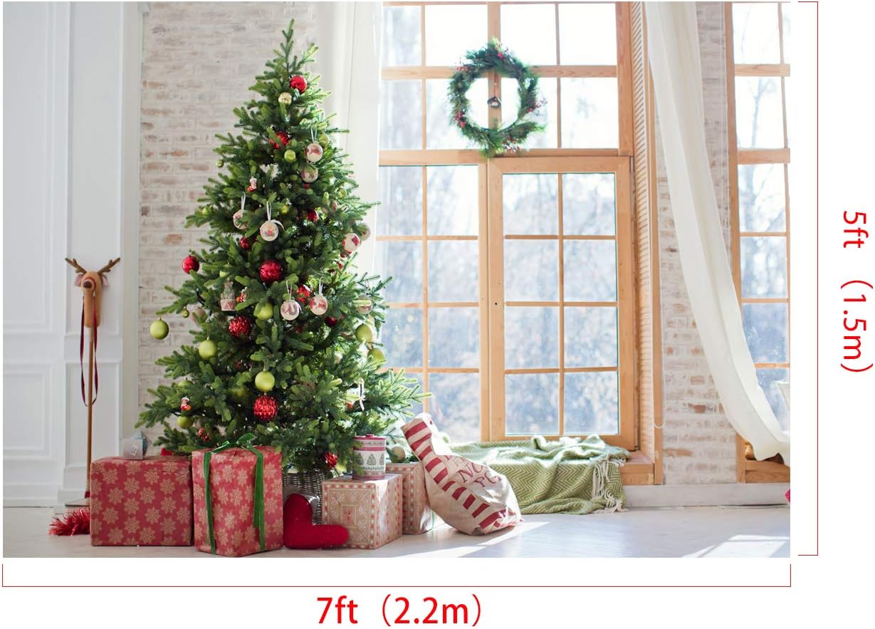 Kate Christmas Backdrop Gingerbread House Backdrop Christmas Party Backdrop Decorations Kids Backdrop for Photoshoot,10×6.5ft