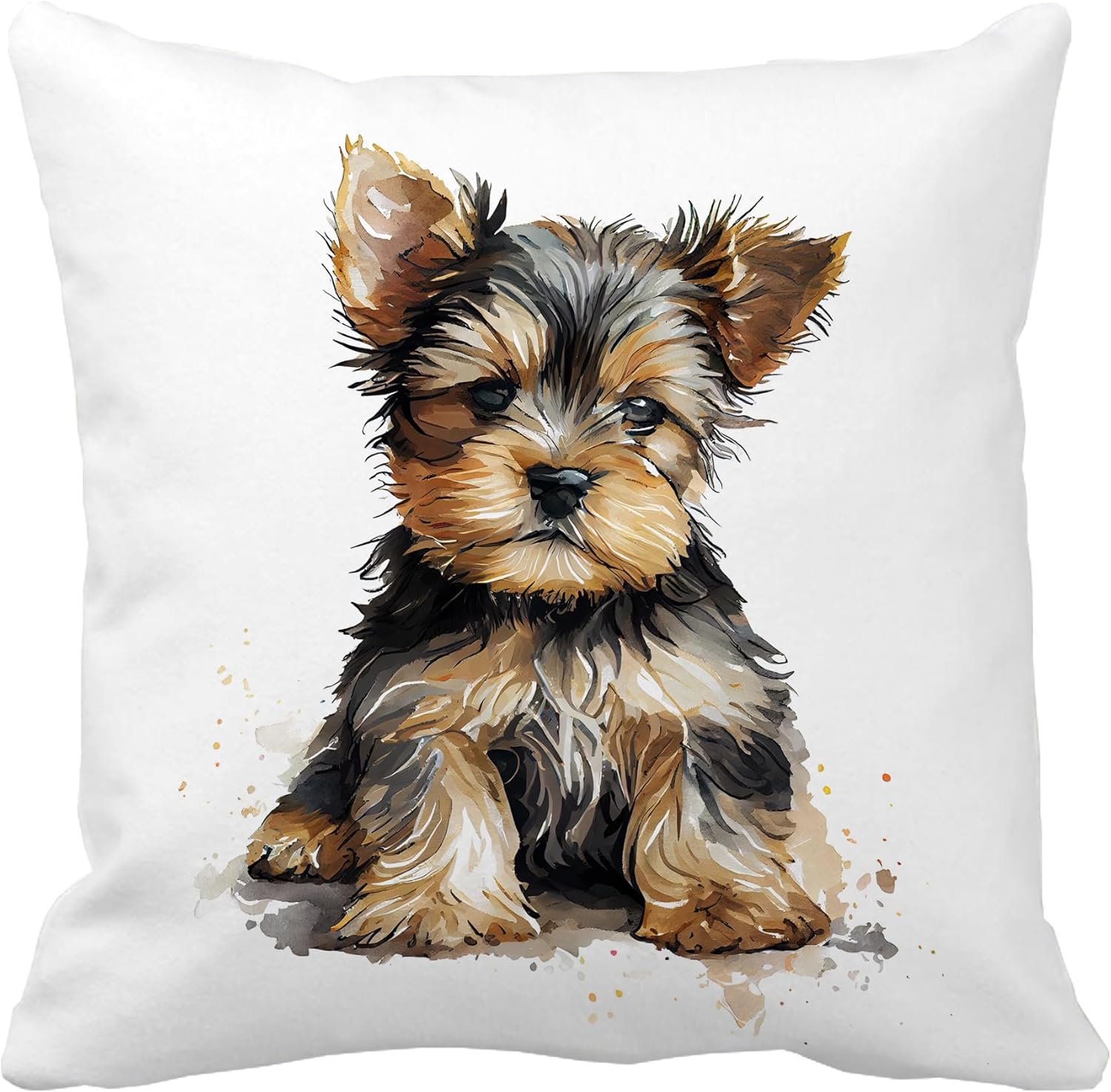 Yorkshire Yorkie Terrier – Funda de almohada decorativa de 18 x 18 pulgadas, funda de cojín decorativa para perro Haley, para el hogar, habitación,
