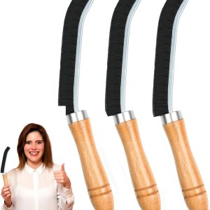 Cepillo de limpieza de hendiduras de 3 piezas, cepillo de limpieza de huecos de mango de madera, herramienta multifuncional de cepillo de limpieza Cepillo de limpieza de hendiduras de 3 piezas, cepillo de limpieza de huecos de mango de madera, herramienta multifuncional de cepillo de limpieza