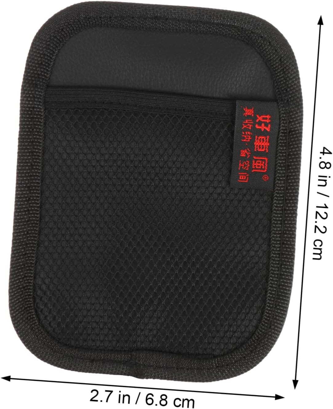 Bolsa de red de piel sintética para automóvil, soporte para monedero, organizador de bolsillo, para teléfonos móviles, bolsillo de red de