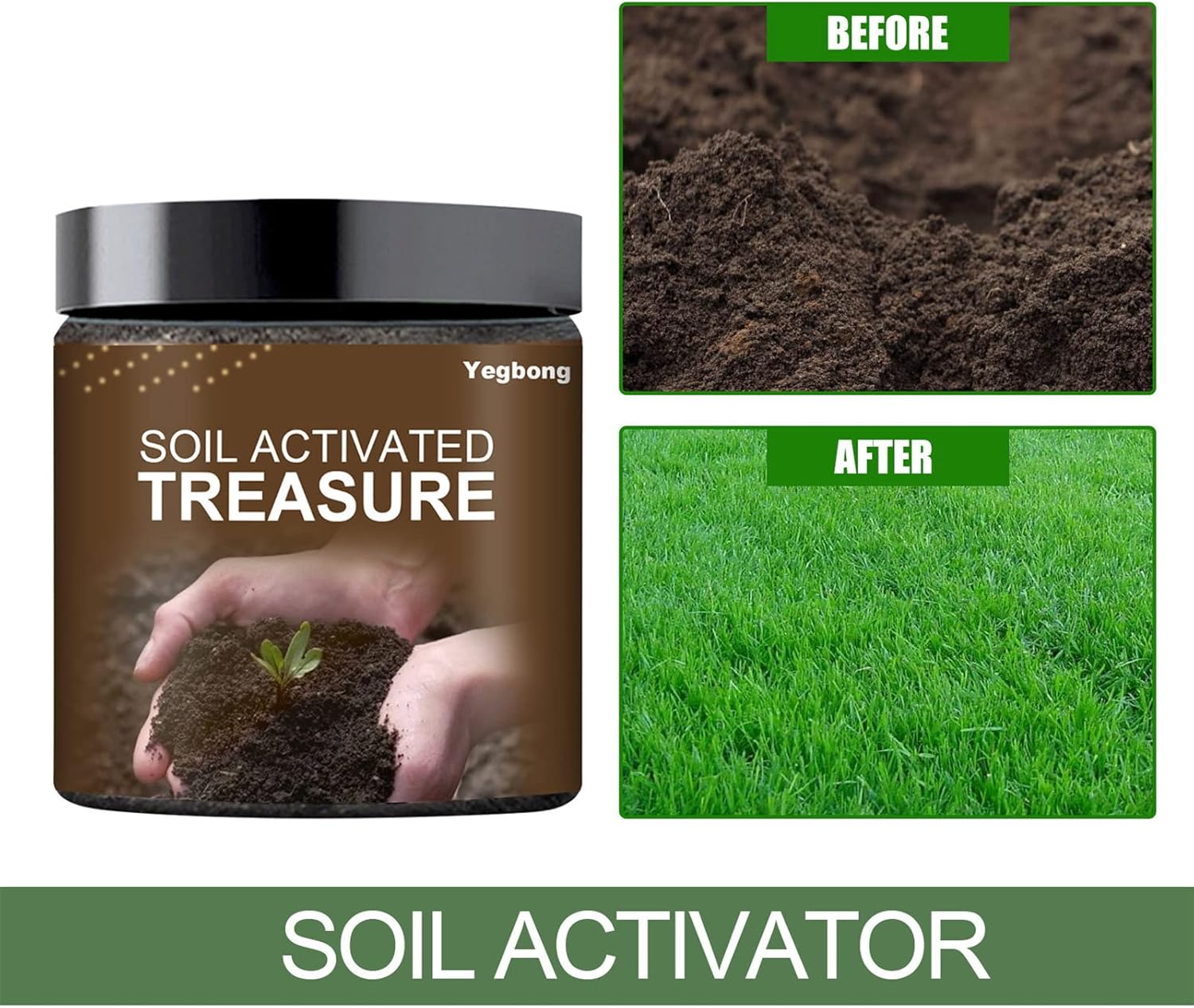 Tesoro activado por el suelo, mezcla para macetas de activación de suelo, suplemento vegetal para etapas, mezcla para macetas de activación de suelo