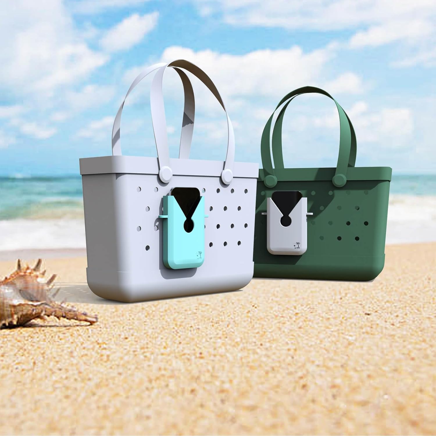 Silicone Phone Holder for Beach Bags Phone Holder Charm Accessories Compatible with Bogg Bags Universal Rubber Beach Bag Accessories and