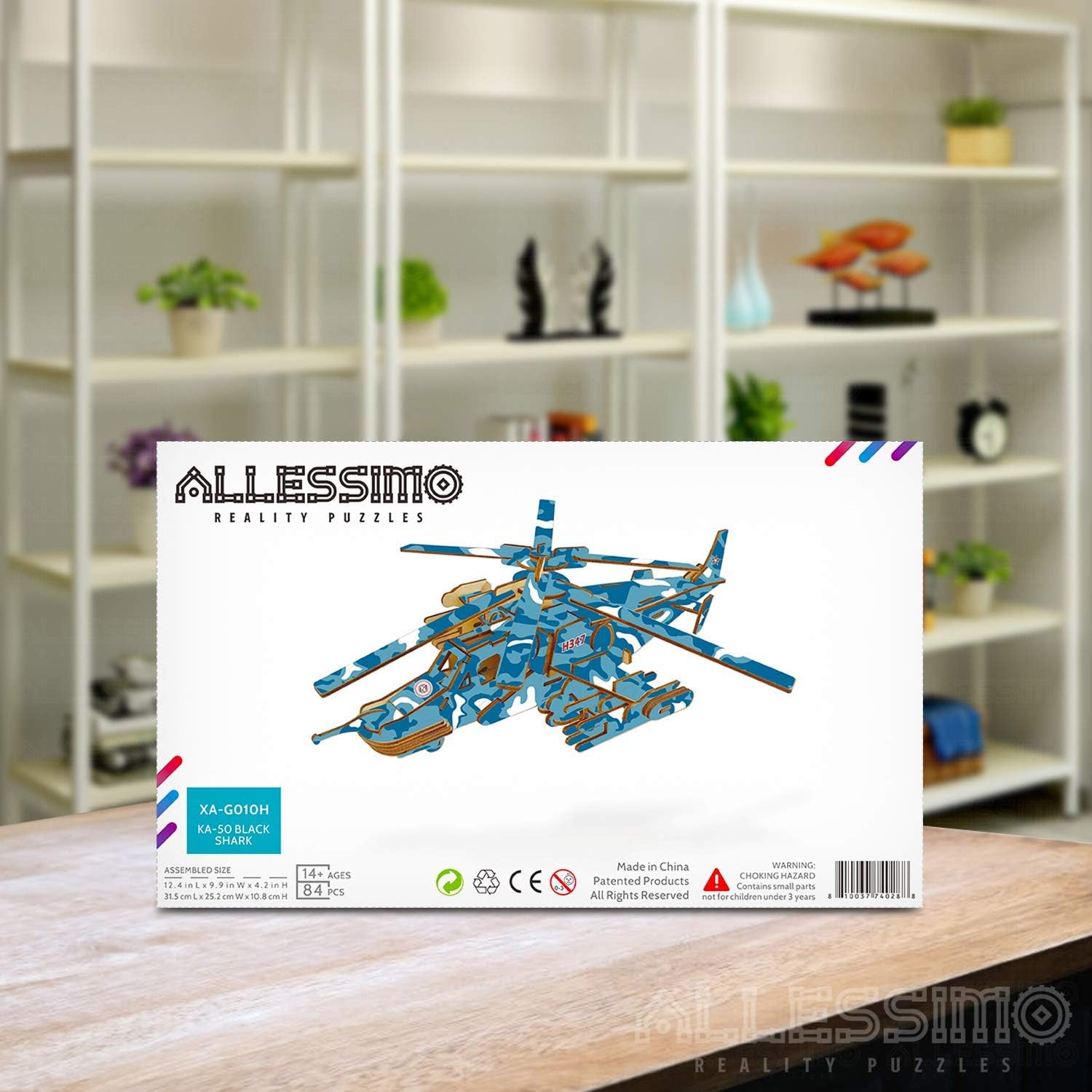 Artisolve – Rompecabezas de madera 3D con diseño de tiburón negro para niños, niñas, familia, divertidos rompecabezas a partir de 14 años