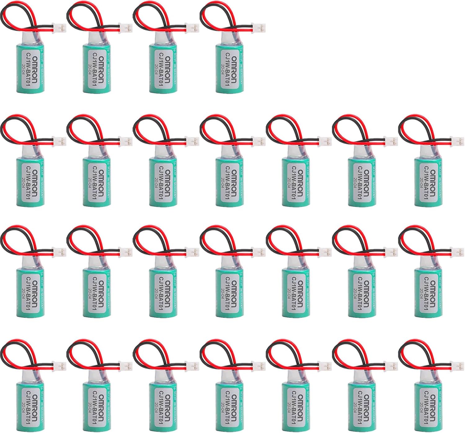 WELLVEUSPaquete de 25 unidadesCJ1W-BAT01 3V 1000mAh Batería para CJ1M CJ1G CJ2M CJ2G CP1E CP1L CP1H COMP-311 Controlador PLC con enchufe