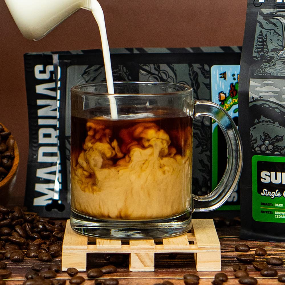 Madrinas  Café Sumatra de origen único – Tostado oscuro  Grano entero de 12 onzas
