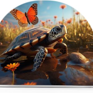 Servilletero acrílico de tortuga y mariposa de papel transparente, dispensador de pañuelos de mesa, cocina, comedor, baño, fiesta, decoración de Servilletero acrílico de tortuga y mariposa de papel transparente, dispensador de pañuelos de mesa, cocina, comedor, baño, fiesta, decoración de