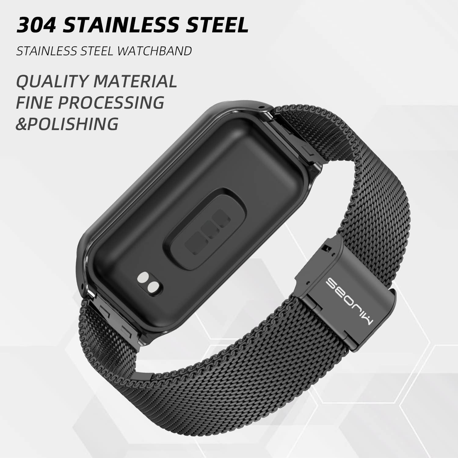 MIJOBS Correa para Xiaomi Smart Band 8 ActiveRedmi Smart Band 2 Aleación de zinc Reemplazo de la correa de reloj para Xiaomi Mi Band 8 Active