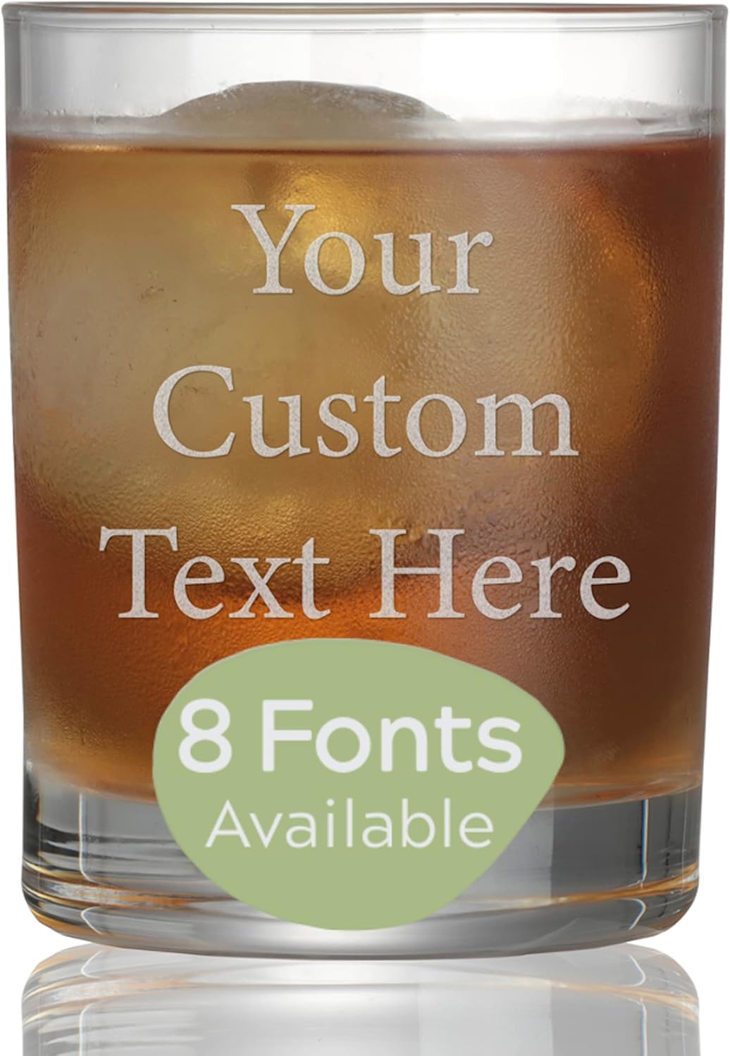 Vaso de whisky personalizado grabado con tu texto personalizado, vidrio personalizado de 12 onzas para cócteles o bourbon