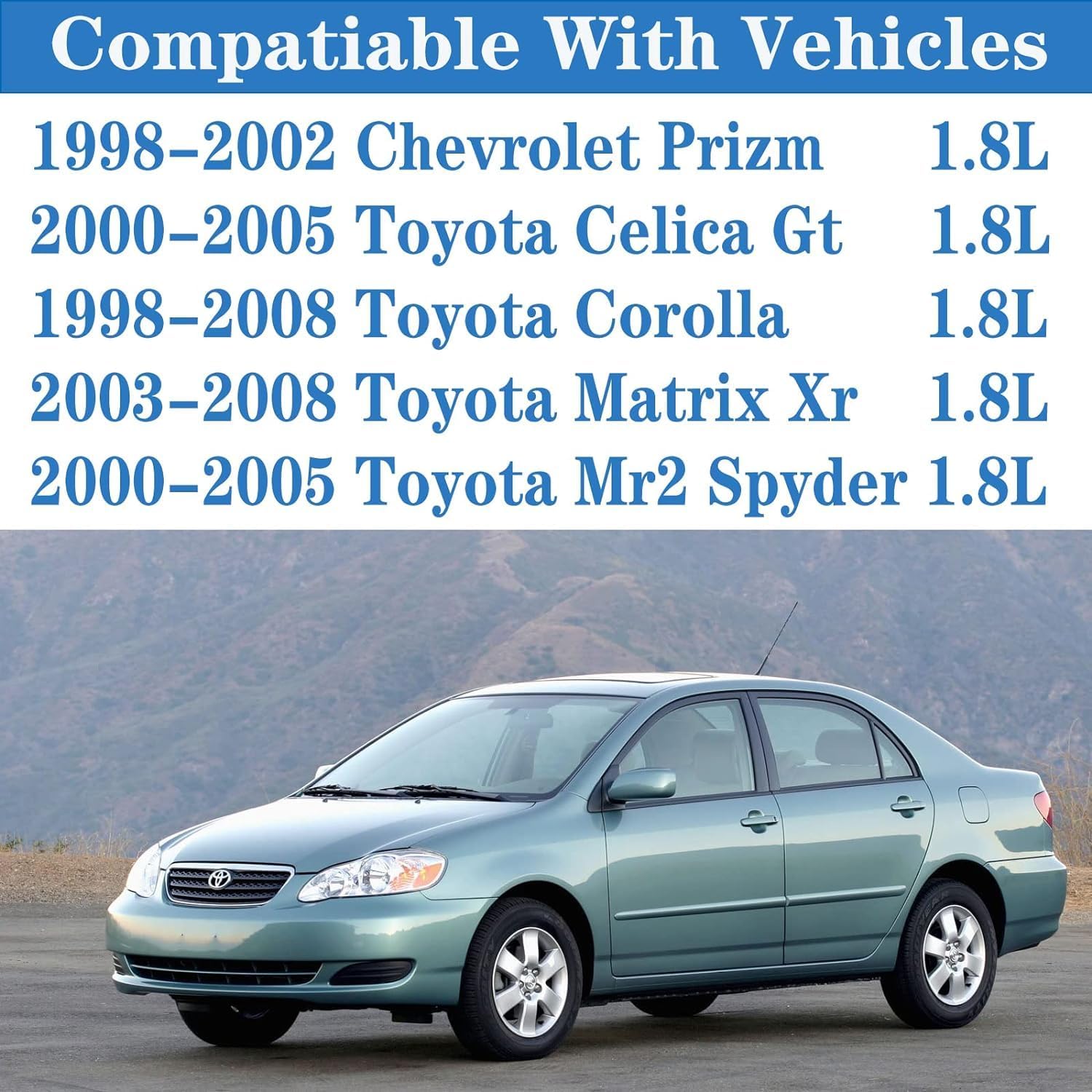 VS50542R 2000-2008 Compatible con junta de cubierta de válvula de motor Toyota, Gromets y sellos de tubo de bujía, Celica Corolla Matrix MR2 Spyder