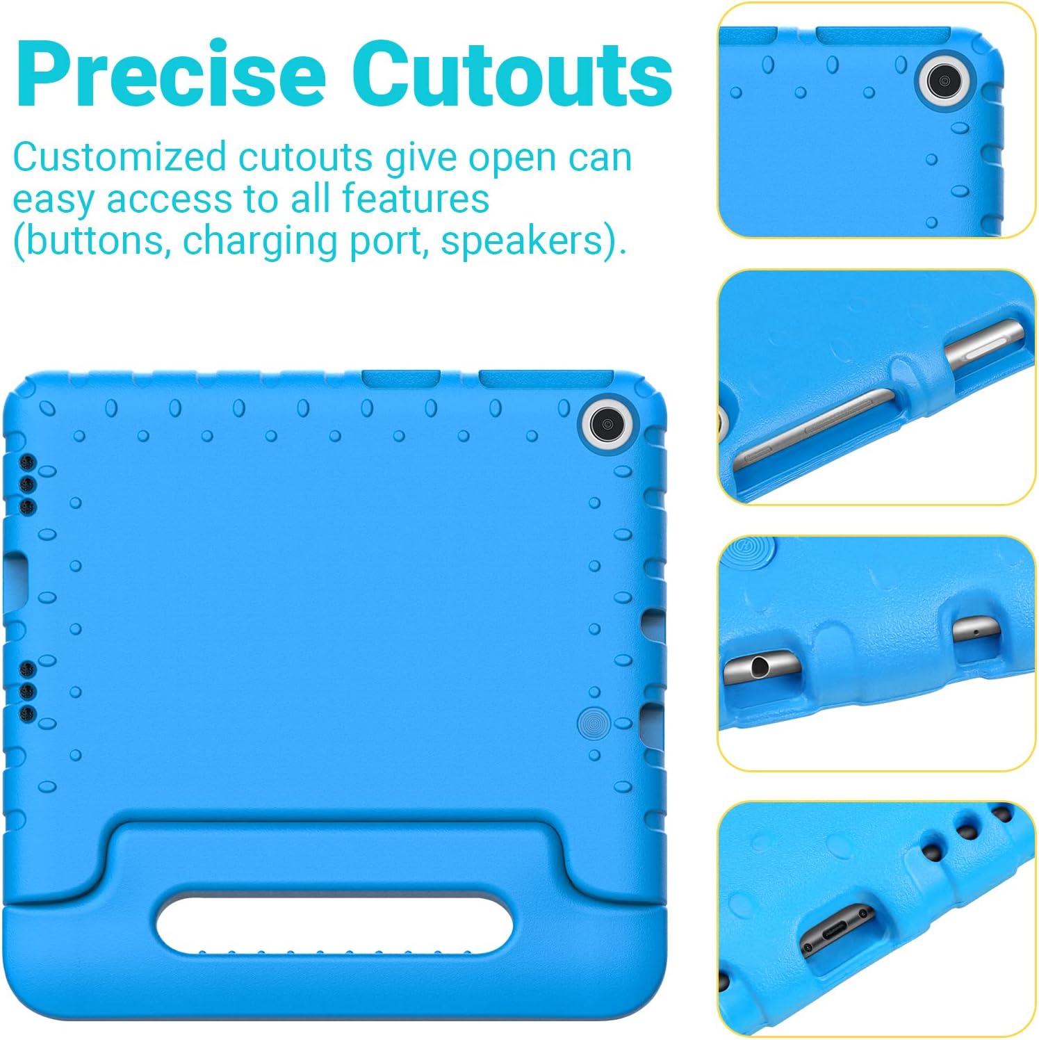Thoreta Funda para LG G Pad 5 10.1, a prueba de golpes, ligera, convertible, soporte con mango convertible, a prueba de niños, compatible con LG G