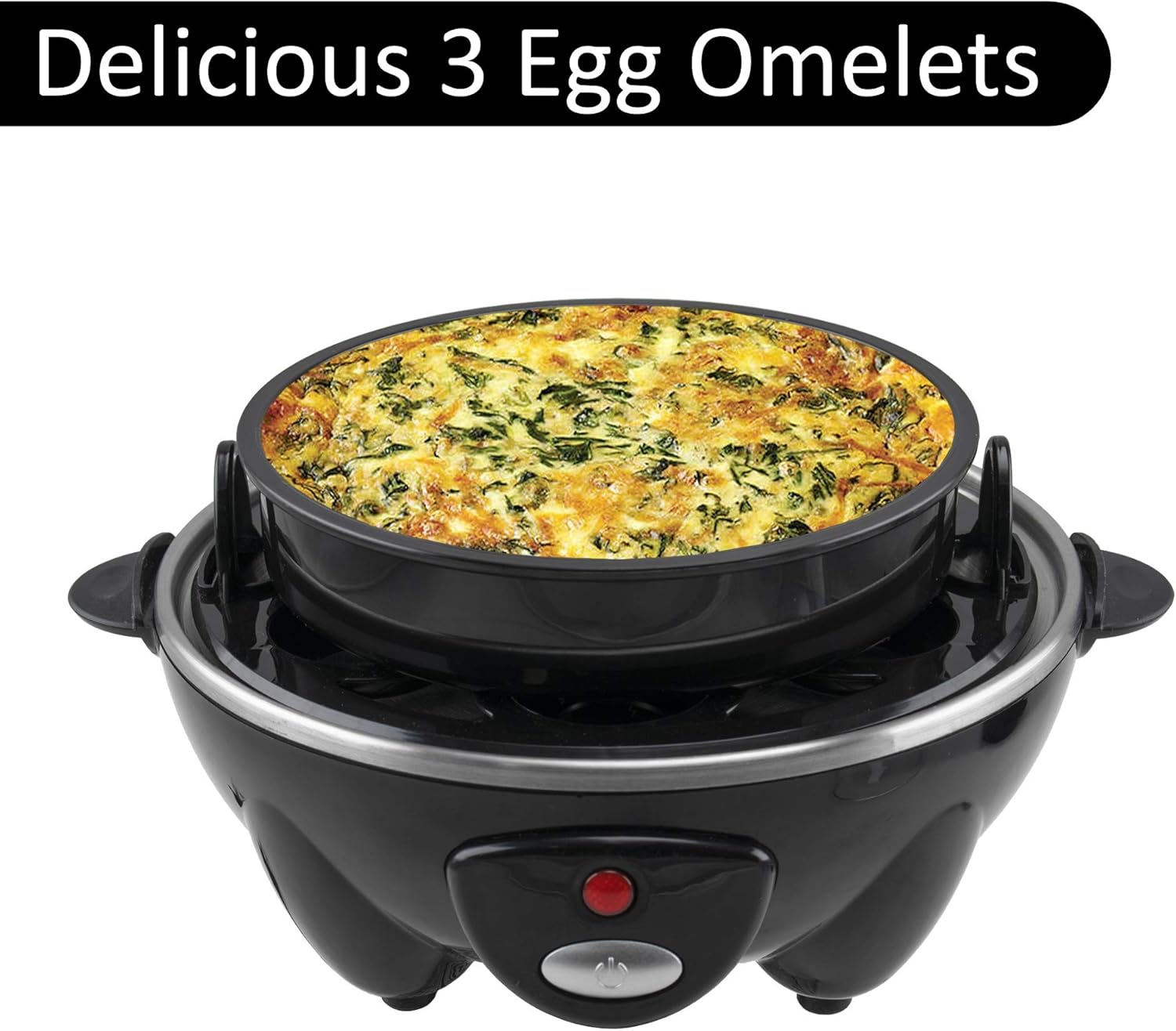 Brentwood TS-1045BK Appliances – Olla eléctrica para huevos con apagado automático (negro), talla única